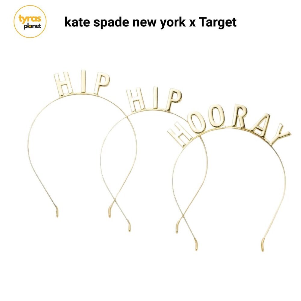 Hip Hip Hooray! Party Headband Pack 3pk -‎ kate spade new york x Target Gold